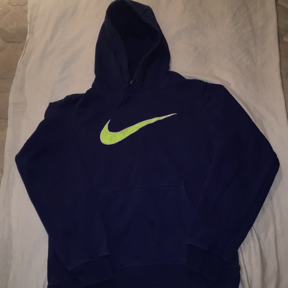 Blue and green Nike hoodie